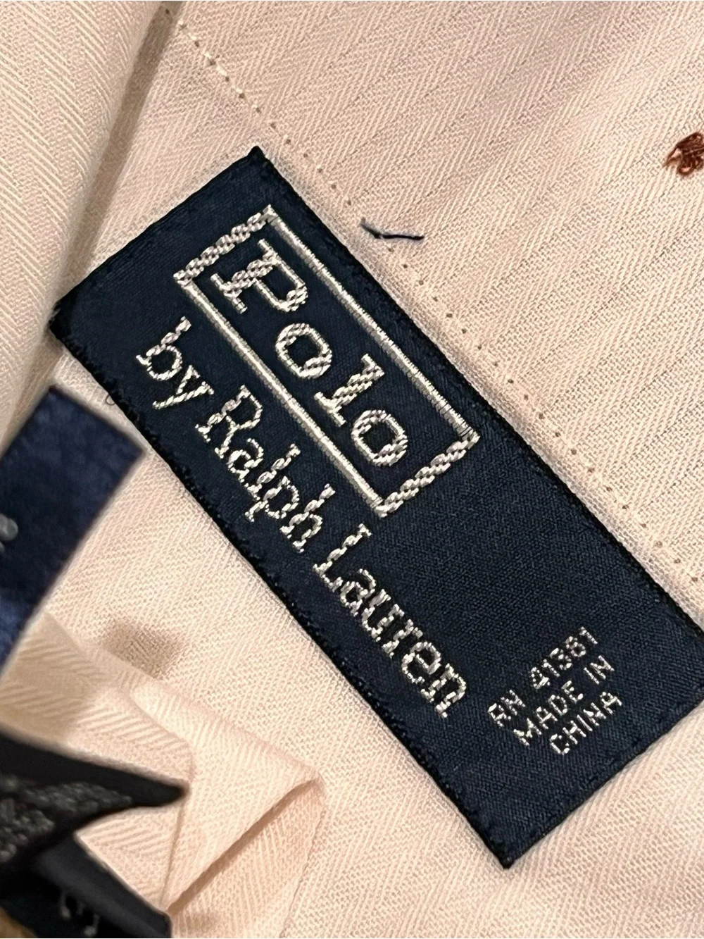 Polo Ralph Lauren Men’s Premium Silk/Cotton Flat Front Trousers Khaki 32x32 Pant